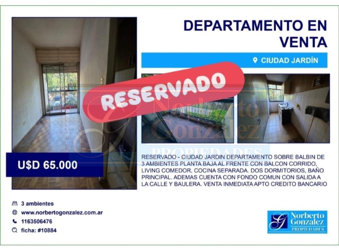 DEPARTAMENTOCIUDAD JARDÍN