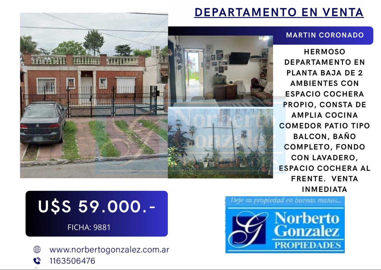 DEPARTAMENTOMARTÍN CORONADO